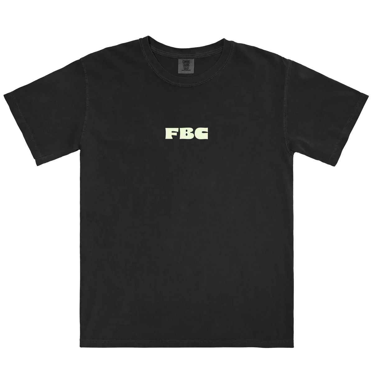 Black front flat lay