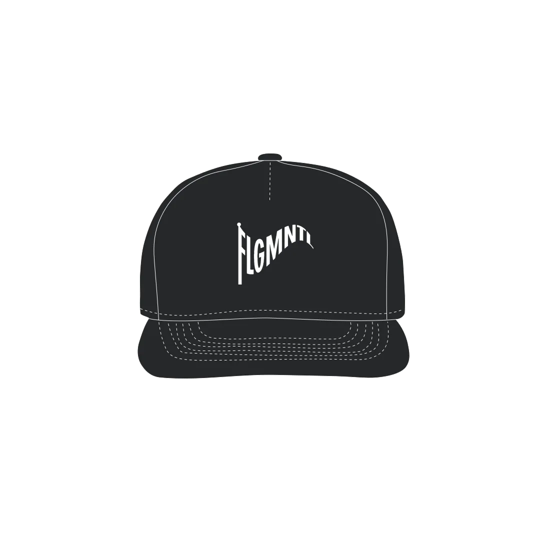 Black front flat lay