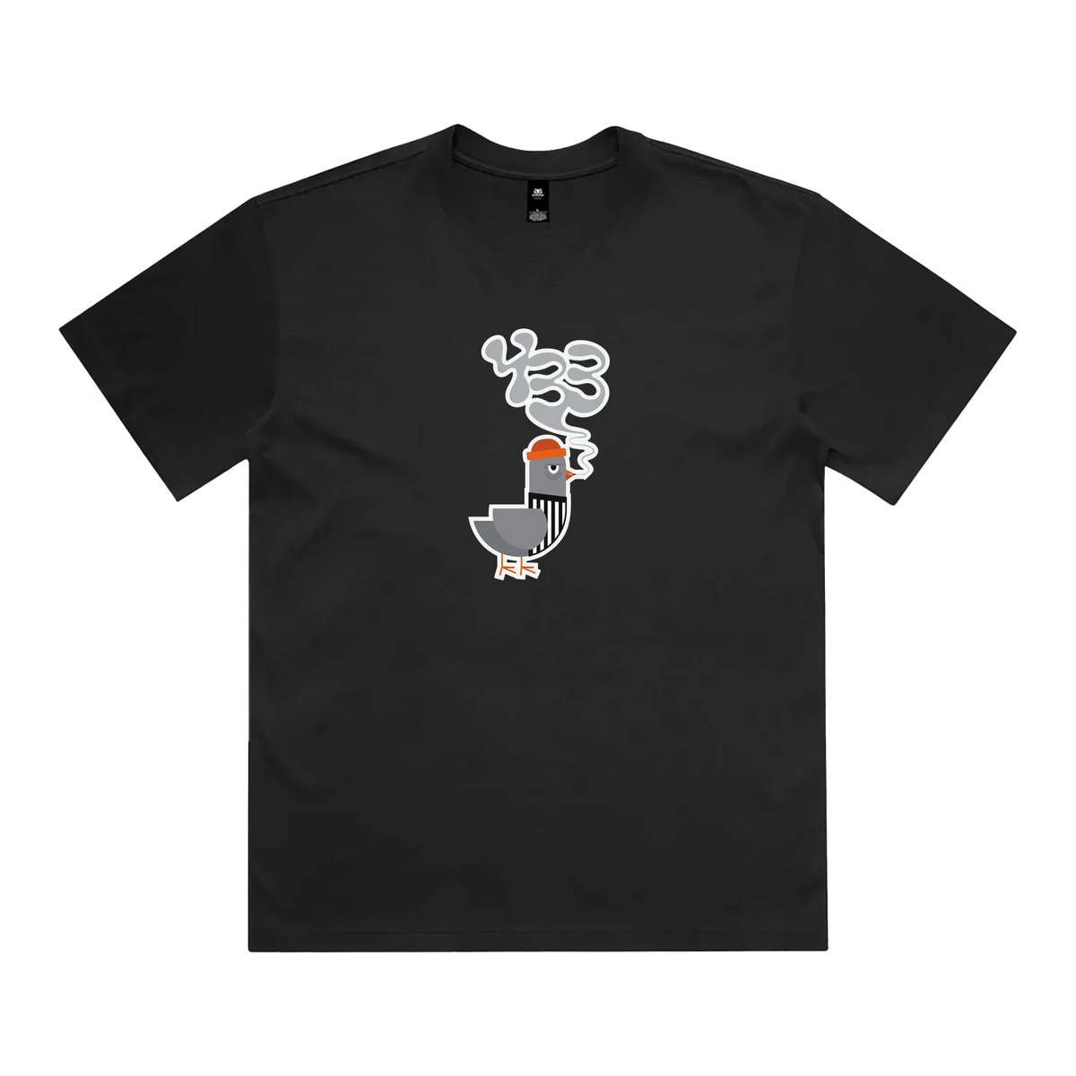 Black front flat lay