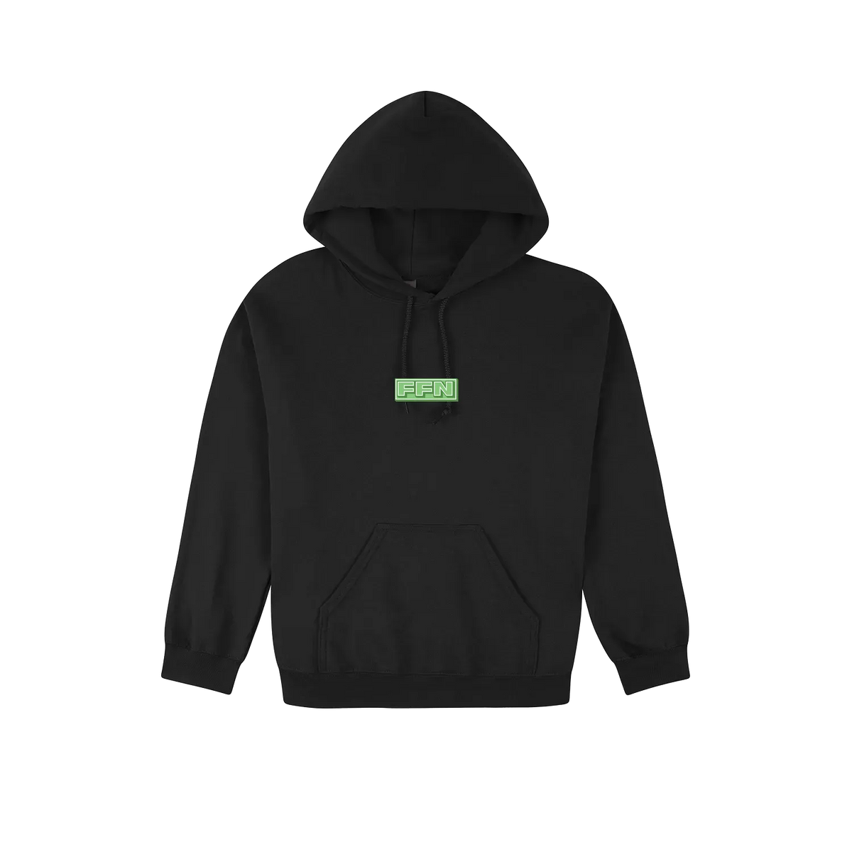 Black front flat lay