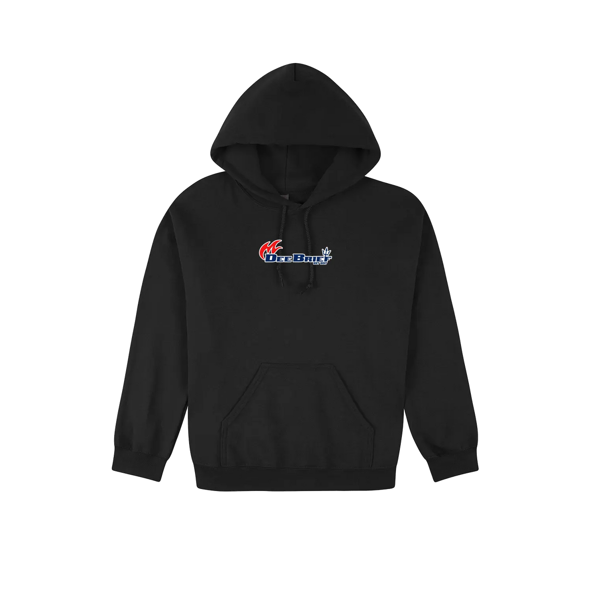 Black front flat lay