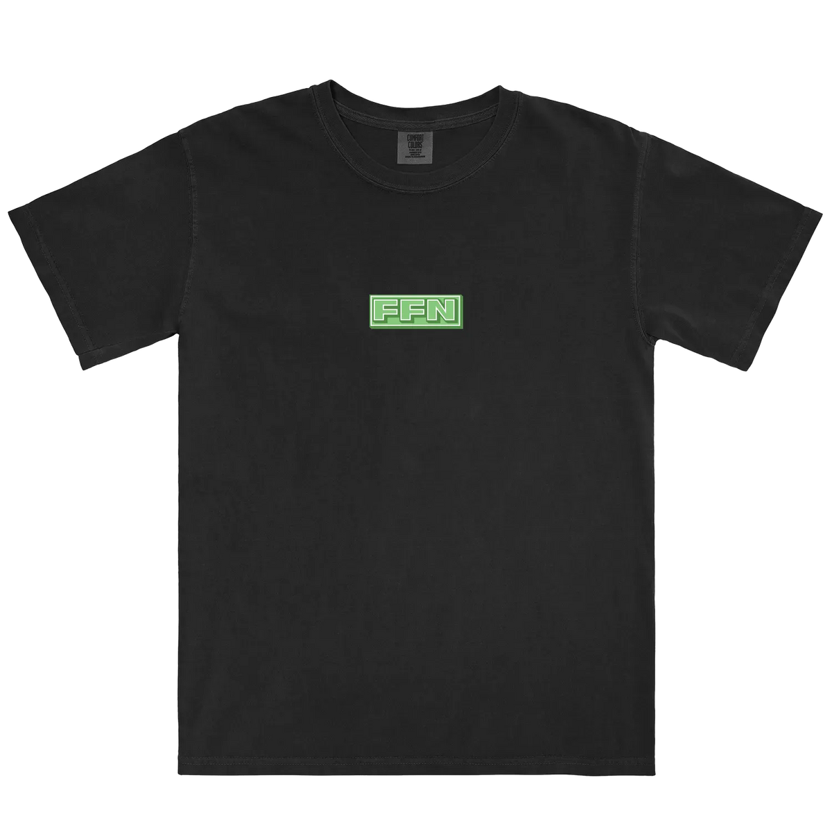 Black front flat lay