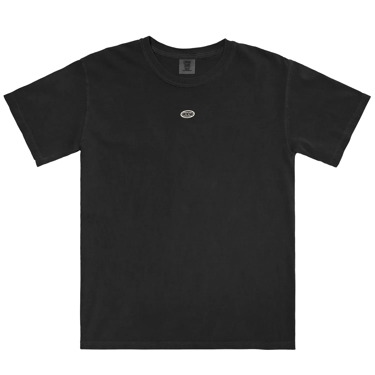 Black front flat lay