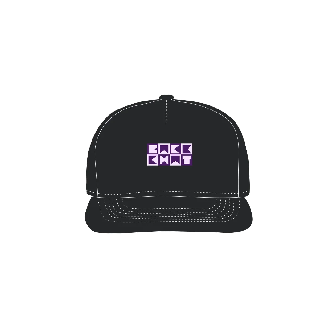 Black front flat lay