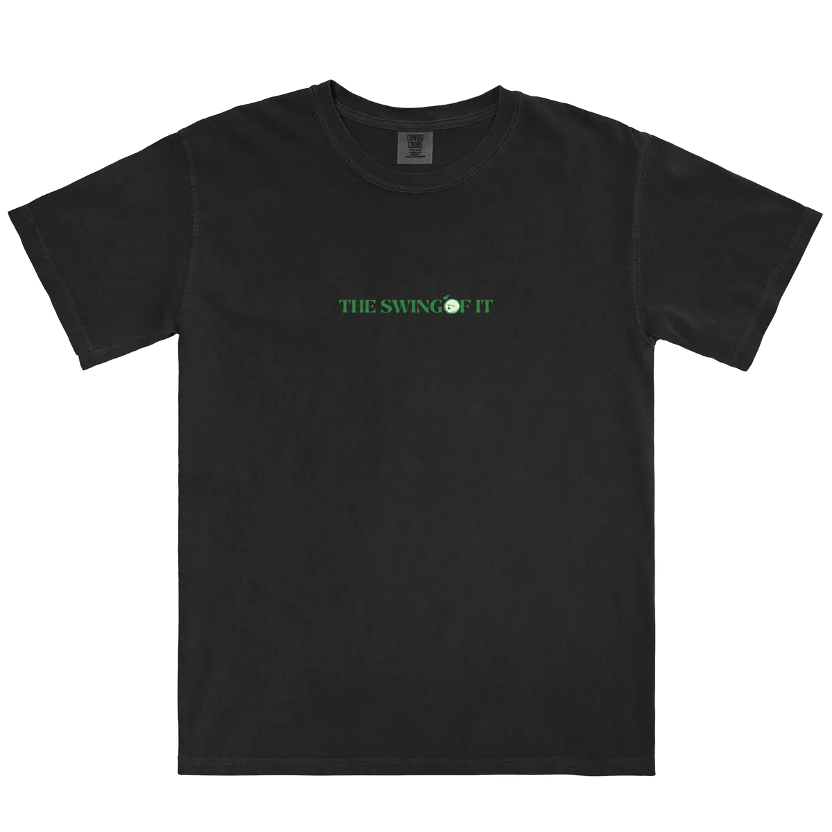 Black front flat lay