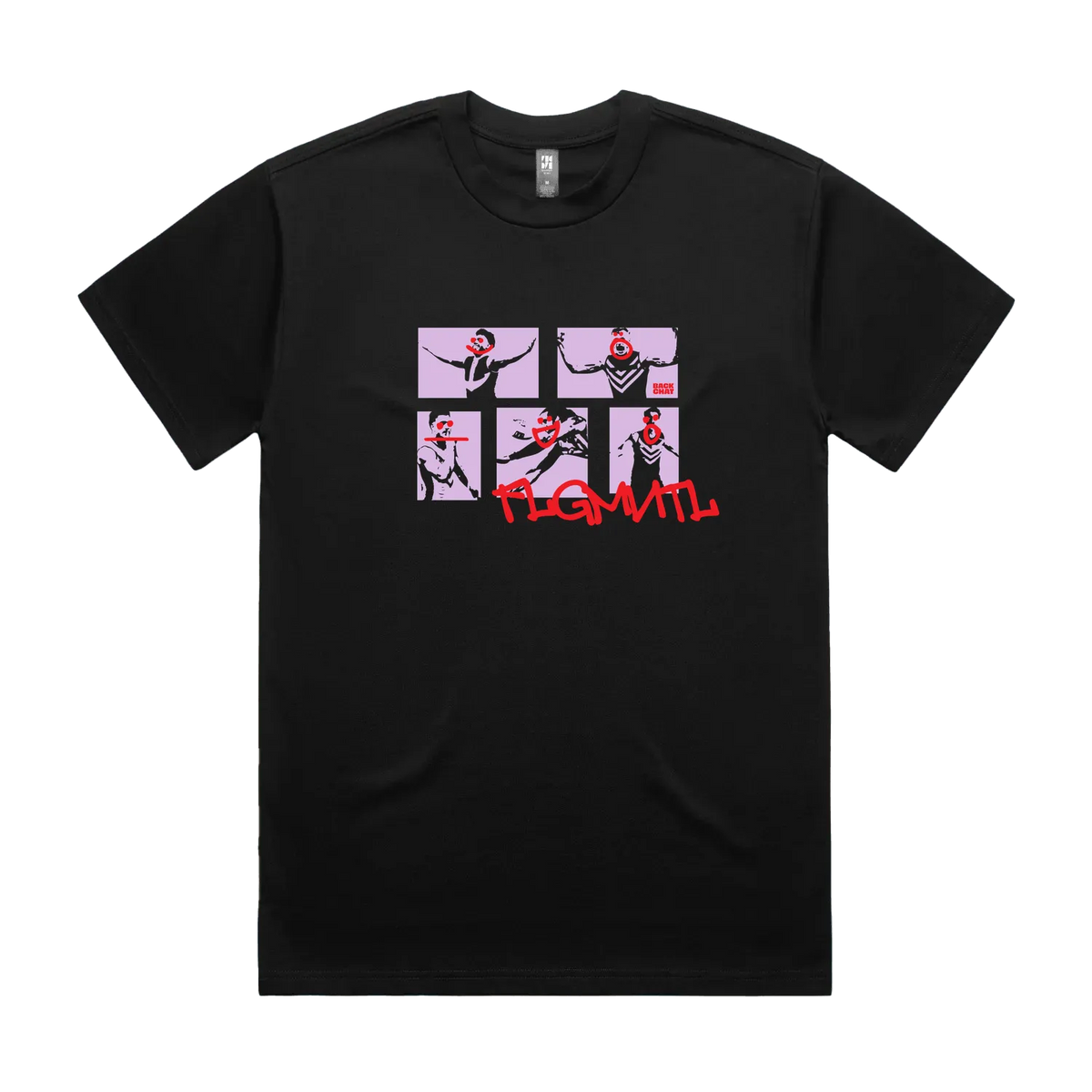 Black front flat lay