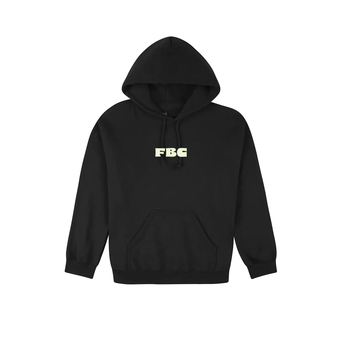 Black front flat lay