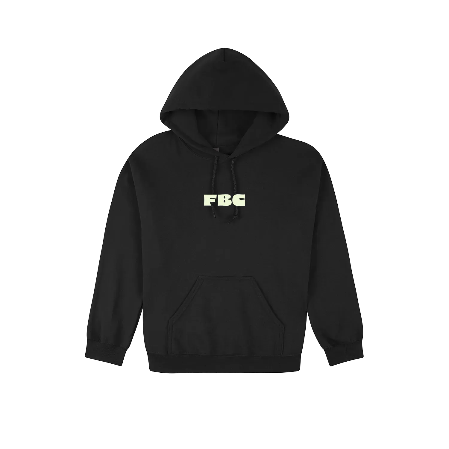 Black front flat lay