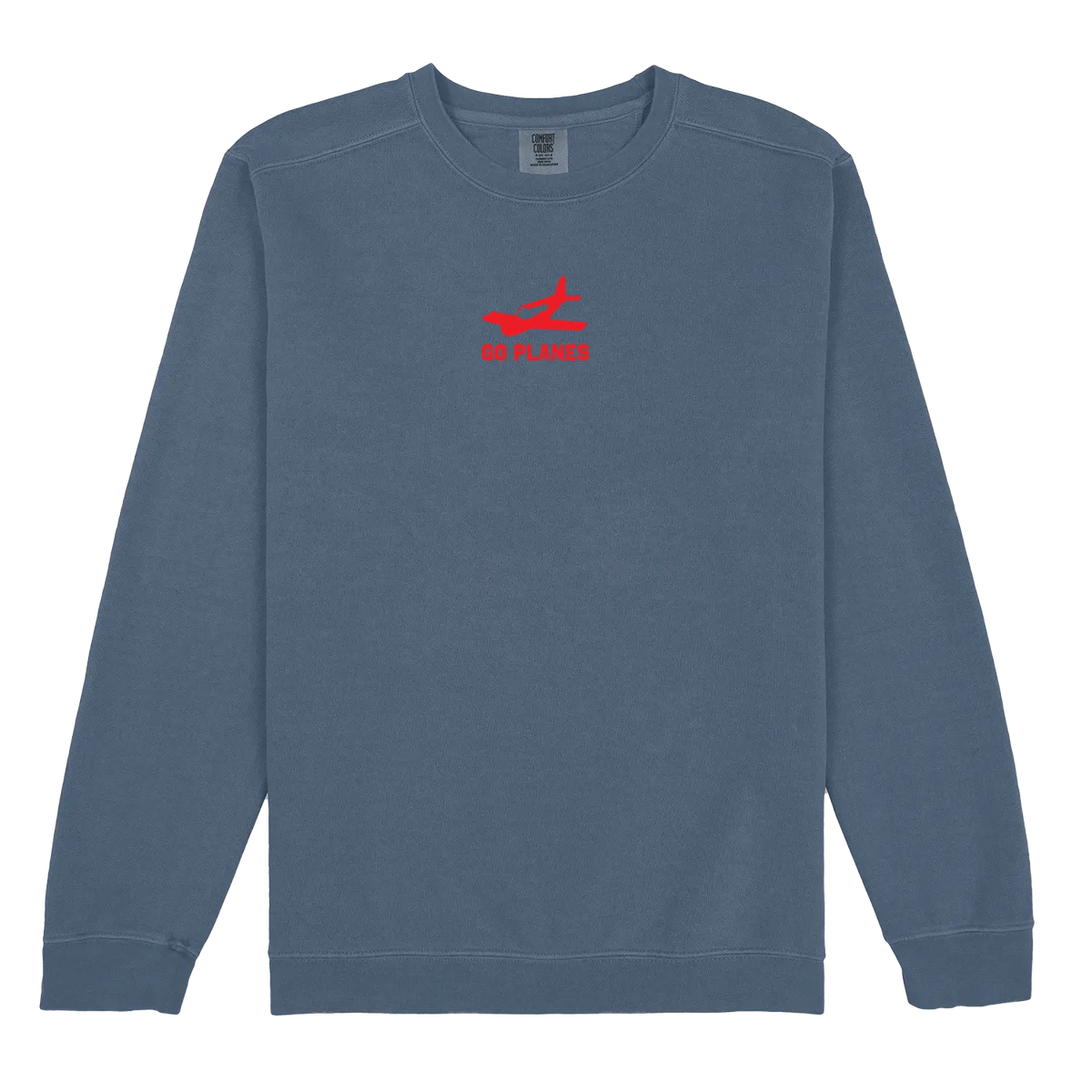 Denim front flat lay