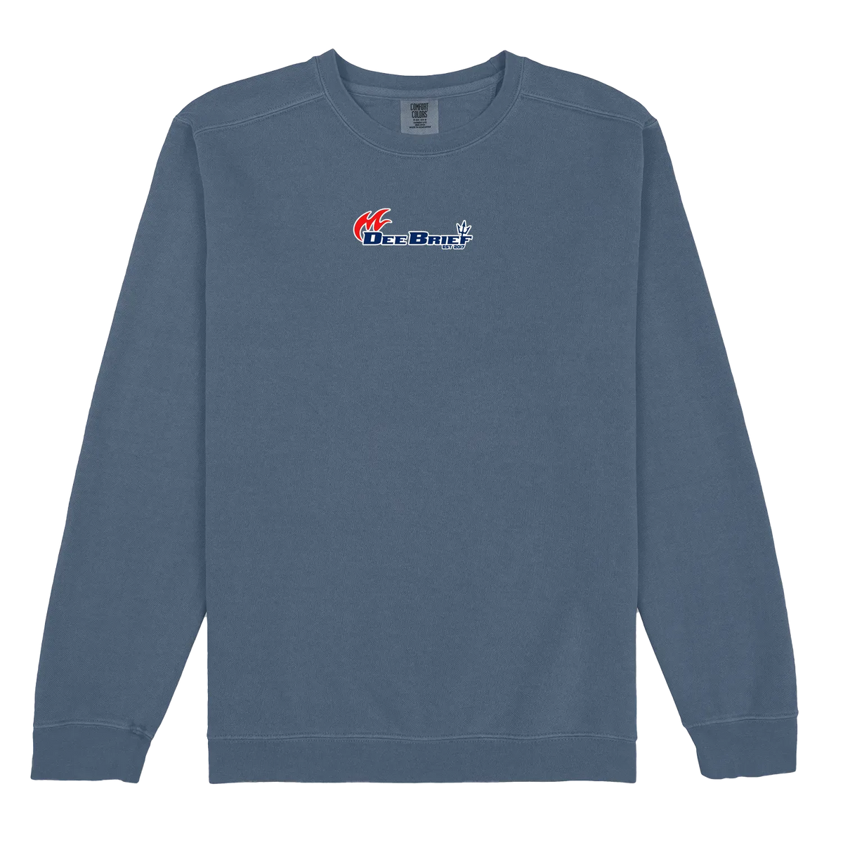 Denim front flat lay